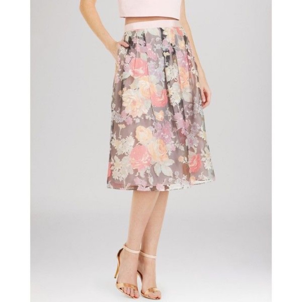 BN Ted Baker Alaena Floral MIDI Skirt size 0